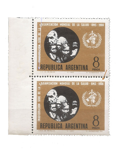 Argentina 731 Gj 1356 Variedades P 11 ++ Org Mund Salud Mint