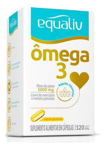 Omega 3 1000mg 120cps Gel, Rico Em Epa E Dha, Equaliv