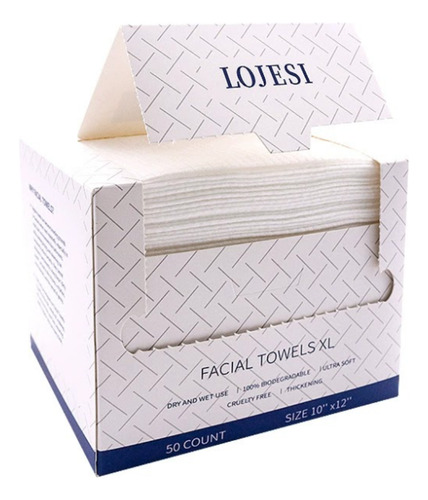 Toalhas Faciais Xl 50 Unidades Super Macia E Espessada