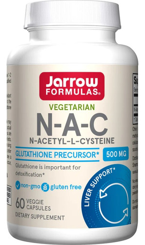 Jarrow Formulas N-a-c 500 Mg 60 Vegcap Sabor Sin Sabor