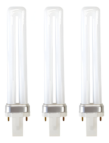 Kit 3 Lampada Pl Compacta Lightex G23 2 Pinos 9w 2700k