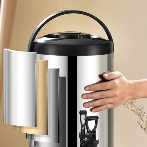 Barril De Aço Inoxidável Isolado Com Torneira, 6l