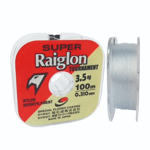 Tanza Nylon Monofilamento Super Raiglon 0.148 Mm Gris Claro