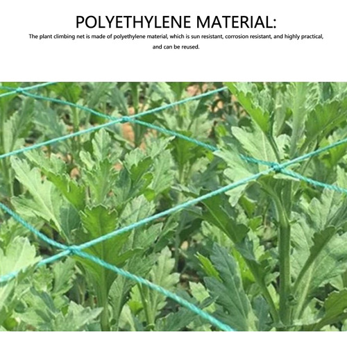 Red De Malla Para Plantas De Jardín, Polipropileno Verde