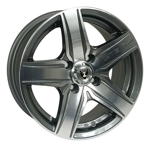 Jogo De Roda Liga Leve Zuma Wheels Aro 14 3111 Gsp 4x100 Cor Grafite Com Diamantado