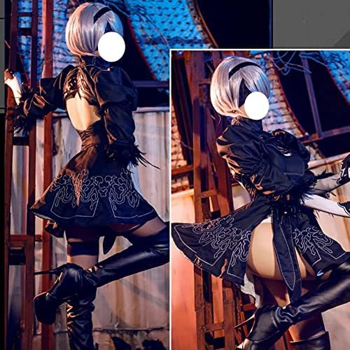 Smehei Yorha 9s Disfraz De Cosplay 9s Outfit Vestido Negro C