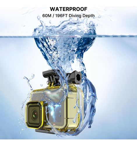 Funda Amarilla +3 Filtros Para Gopro Hero 12/11/10/9