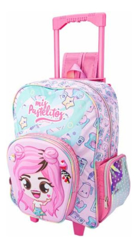 Mochila Pastelitos Carrito 181702 Primaria Color Rosa Menta Backpack