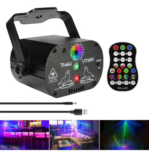 Rgb Color Dj Etapa Disco Luces Proyector