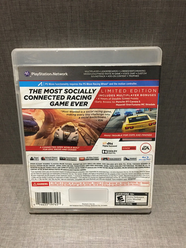 Need For Speed Most Wanted Limited Edition Ps3 (Usado)