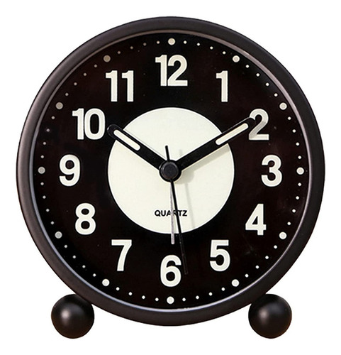 Reloj Despertador Luminoso De Mesa Analógico Silencioso De 4