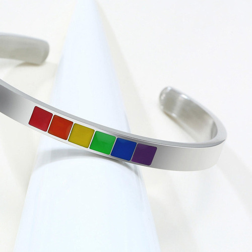 2x Pulsera De Orgullo, Pulsera De Acero Inoxidable Y Íris