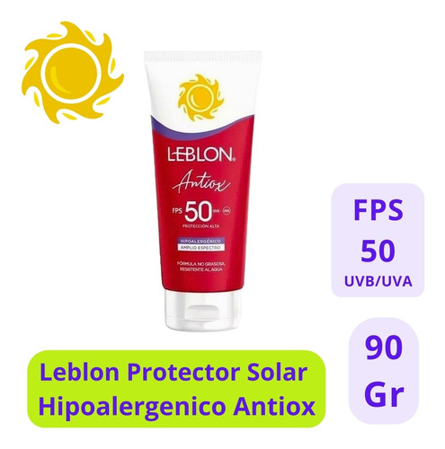 Leblon Protector Solar Antioxidante Fps 50 90grs - 1uds