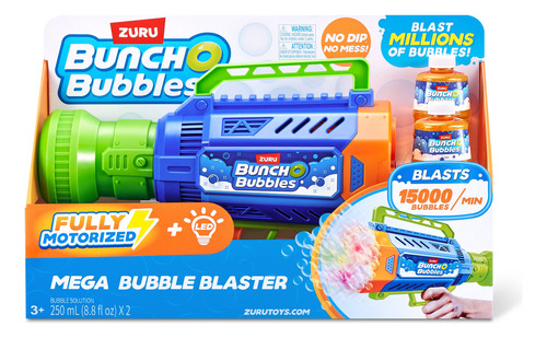 Zuru Bunch O Bubbles Bazooka Lanzador Motorizado Burbuja Azul