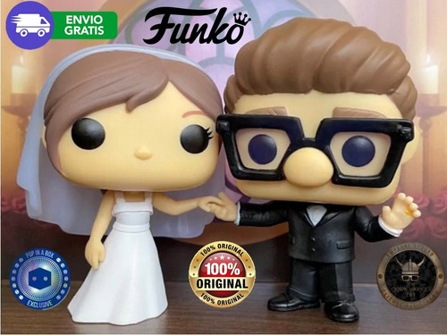 Funko Pop Ellie & Carl Boda 2 Pack Up Disney Pop In A Box Ex