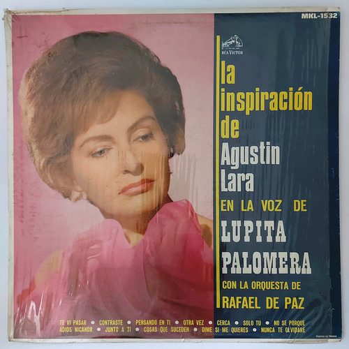 Lupita Palomera - La Inspiracion De Agustin Lara    Lp