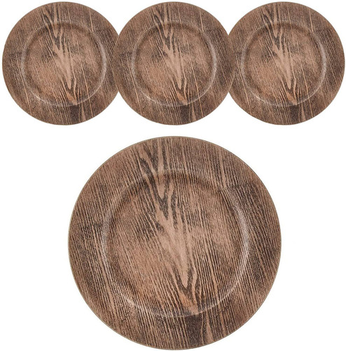 Platos De Carga Decorativos De Madera, Diseño Rústico De Mad