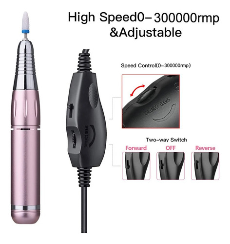 1 Cable Repuesto P/ Pulidor D/ Uñas Profesional Usb