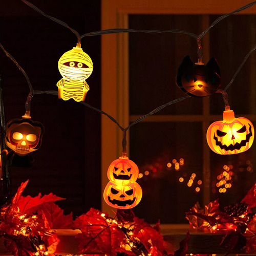 Luces De Cuerda Halloween Mixtas 1.5 Metros 10 Luces Led