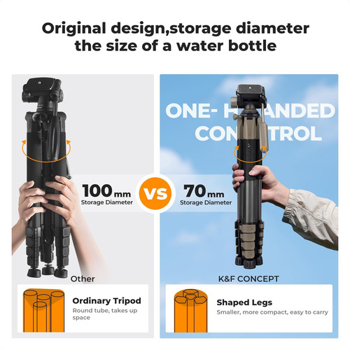 Trípode De Cámara Conceptual De K&f, 75 Trípodes De Dslr De