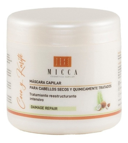 Máscara Capilar Coco Karite Reestructurante Micca X  250 Ml