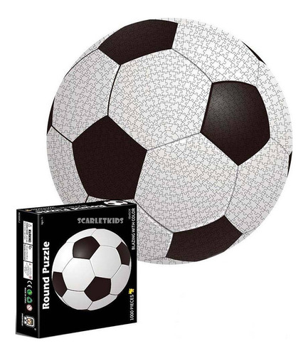 Puzzle Rompecabezas Circular 1000 Pz Pelota Futbol Hao Xiang