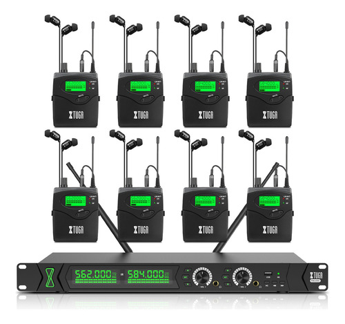 Xtuga Sistema De Monitoreo Inalambrico 2 Canal 8 Receptores