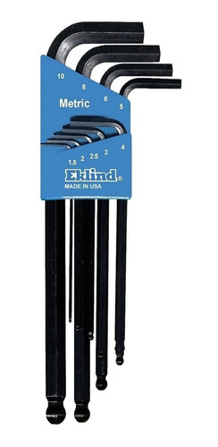 Llave Allen Hexagonal Metrica Larga Eklind 13609 Made In Usa