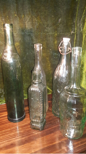 Antiguas Botellas De Vidrio Coleccionables Impecables, Sanas