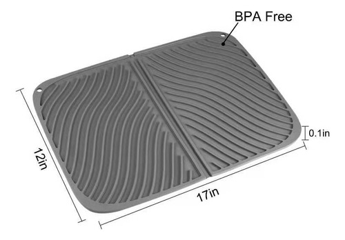 Alfombrilla De Silicona Para Secar Platos 43*30cm