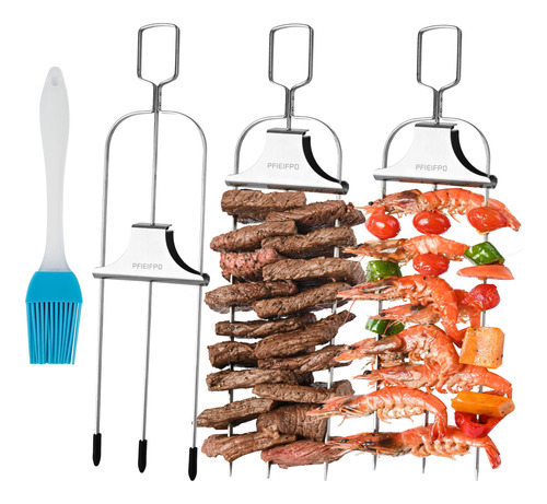 3 Brochetas Savant De 3 Vias, Pinchos De Metal De 14 Pulgada