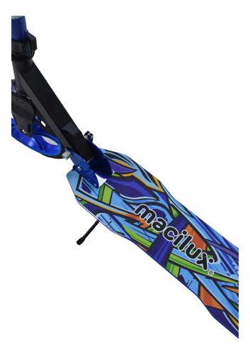 Scooter Patin Para Niños Grandes Macilux Color Azul Estampado