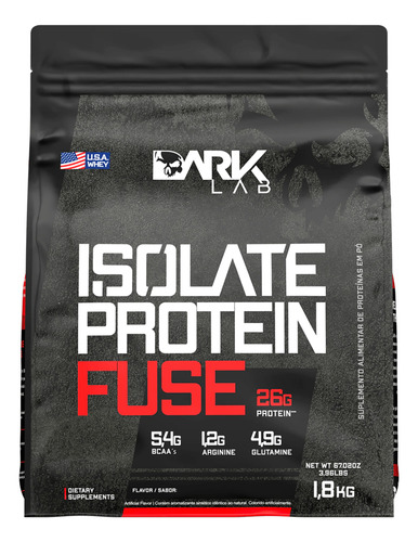 Isolate Protein Fuse 1,8kg Baunilha + Camiseta Dark Lab Sabor P