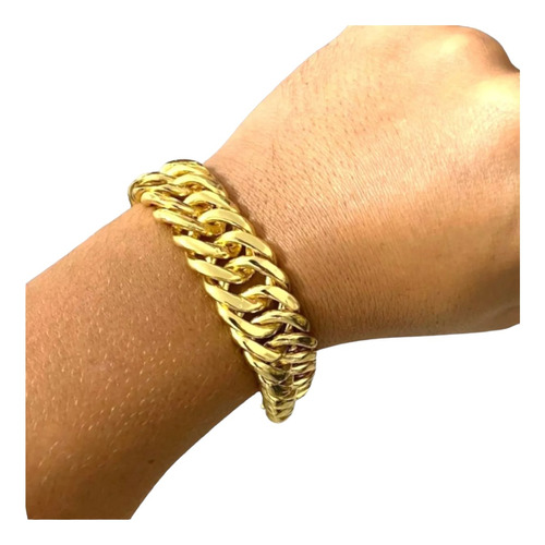 Pulseira Grumet 20mm Lançamento Banhado Ouro 18k 12 Milesimo