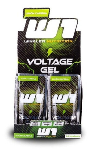 Voltage Gel Carbohidratos + Cafeína Energía 1 Caja De 24un.