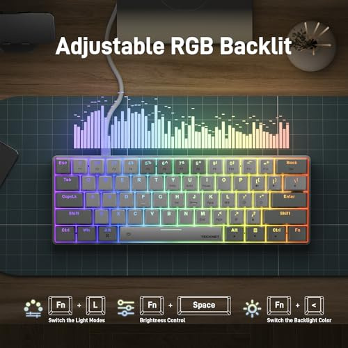 Tecknet Pack: Teclado Mecnico Compacto Rgb Para Gamer