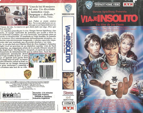 Viaje Insolito Vhs Dennis Quaid Español Latino Martin Short 