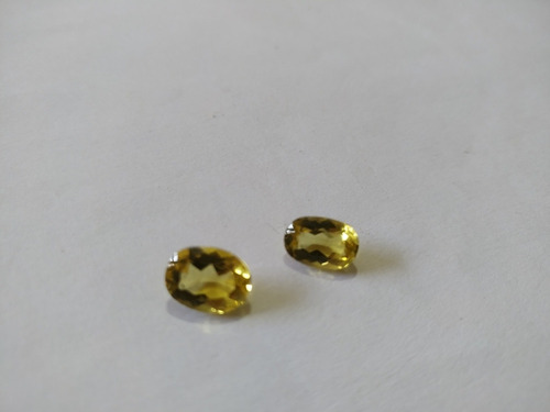 Berilo, Heliodoro Amarelo Extra Natural 02 Ovais 3,5 Ct. Amarelo Forte