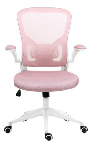 Silla De Escritorio Mundo In Vest Ejecutiva Ergonomica Mesh Color Rosa