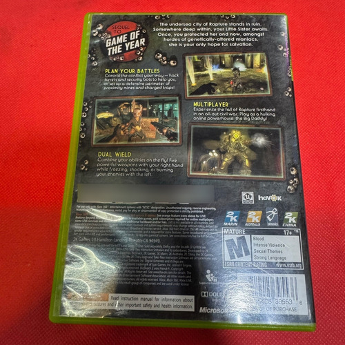 Bioshock 2 Xbox 360 Original. B (Usado)