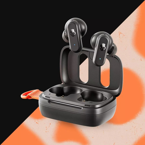 Audífonos Bluetooth Tws Skullcandy Dime 3 Black And Orange Negro