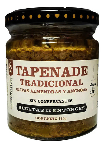 Tapenade Tradicional Recetas De Entonces 210 Gr