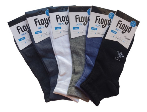 Imagen 3 de 5 de Pack X 6 Pares Soquetes Altos De Hombre Floyd Art. 1412