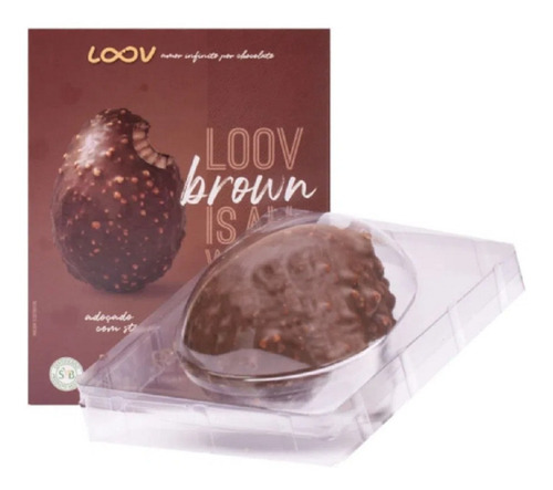 Imagem 2 de 2 de Ovo De Páscoa Vegano Loov Brown 125g Chocolife Novo