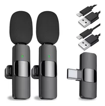 Comprar 2pcs Microfono Inalambrico Para Celular Microfonos Inalambricos Profesionales Microfonos Inalambricos Micrófono Lavalier Inalámbrico Type-c Para Android Color Negro Jeeyee