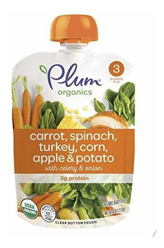 Plum Organics Stage 3, Alimentos Orgánicos Para Bebés, Zanah