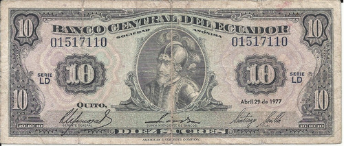 Ecuador 10 Sucres 1977