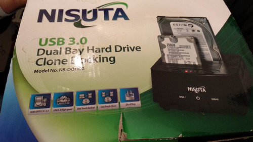 Dual Bay Hard Drive Clone Docking Usb Sata 2.5 3.5