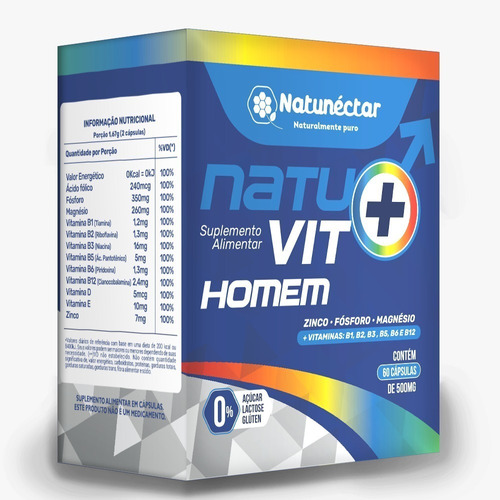 Natuvit Homem - Multivitamínico - 60 Cápsulas