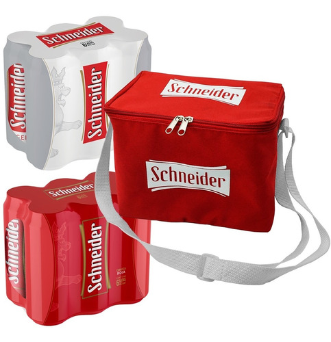 Cerveza Combo Schneider 6 Lager 6 Roja 473cc + 1 Cooler 3lts